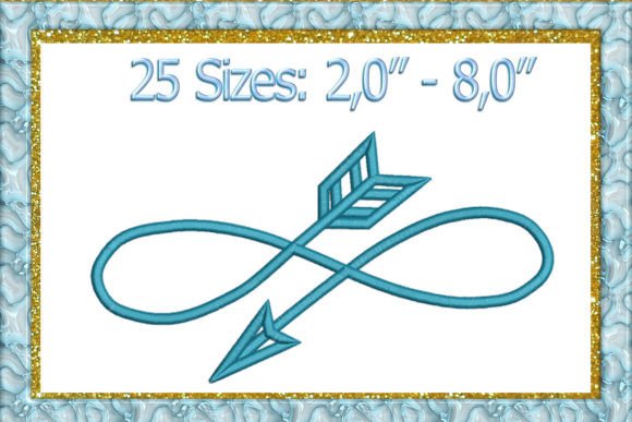 Arrow Infinity Embroidery Design