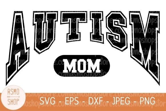 Autism Mom Embroidery SVG