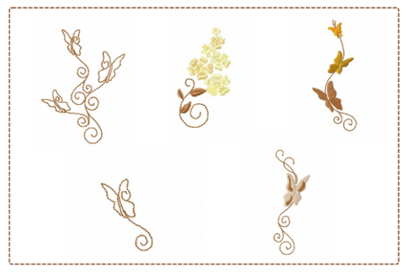 Butterfly Frill Embroidery Designs