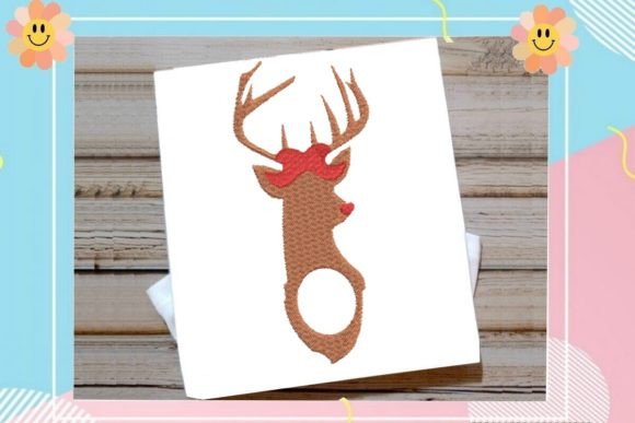 Christmas Stag Embroidery