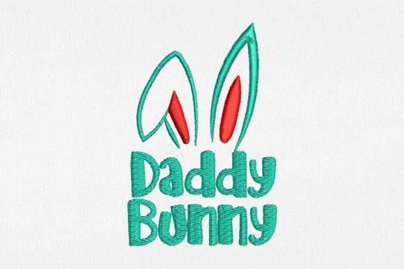 Daddy Bunny for Machine Embroidery
