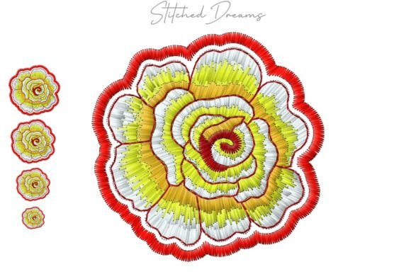 Floral Applique Embroidery Design