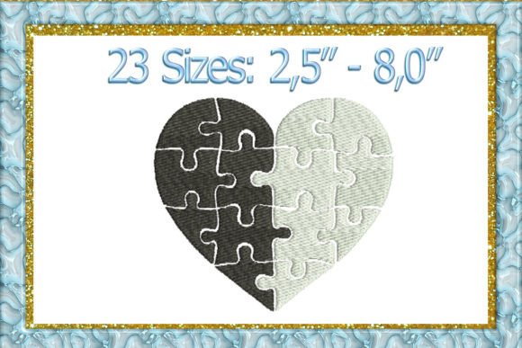 Heart Puzzled Embroidery