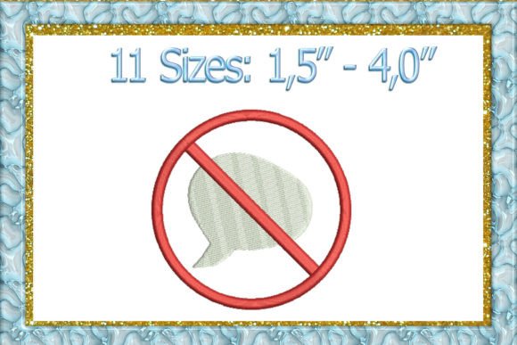 No Speaking Machine Embroidery Design