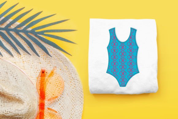 One Piece Swimsuit Mini Embroidery